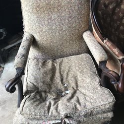 Tocci's Drapery Shop - Grandma's Chair BEORE