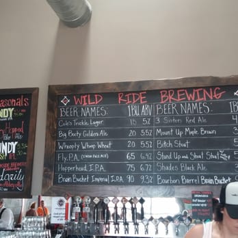 Wild Ride Brewing Co - menu board - Breweries Near Me - Redmond, Oregon Wild Ride Brewing Co - menu board - Breweries Near Me - Redmond, Oregon