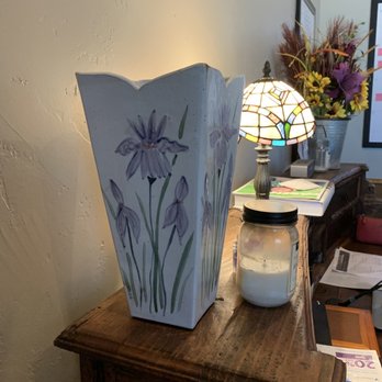 Claybanks Pottery - This was a gift for my SIL~ her daughter died in 2017 and irises were her favorite flowers - Art Galleries Near Me - New Era, Michigan