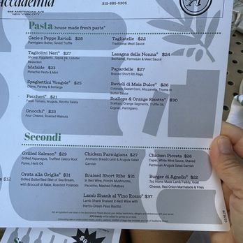 Osteria Accademia - Menu 6/2026 - Italian Near Me - New York, New York Osteria Accademia - Menu 6/2026 - Italian Near Me - New York, New York