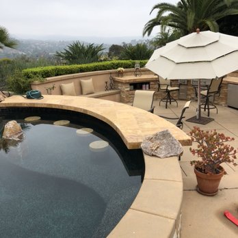 Pools Etc - New service account has a swim up bar and outdoor kitchen with Beautiful mini pebble call today for professional pool service 619-672-5404 - Pool Cleaners Near Me