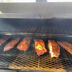 Beefd Up BBQ - Smokin ribs