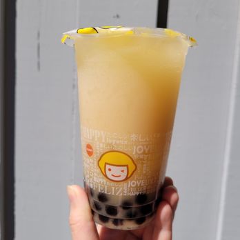 Happy Lemon - fresh lemon black tea with boba (m, 50% ice) - Tea Rooms Near Me - Foster City, California Happy Lemon - fresh lemon black tea with boba (m, 50% ice) - Tea Rooms Near Me - Foster City, California