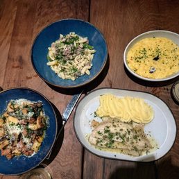 The full spread. Gnocchi, Pan Roasted Petrale Sole, Risotto. The full spread. Gnocchi, Pan Roasted Petrale Sole, Risotto.