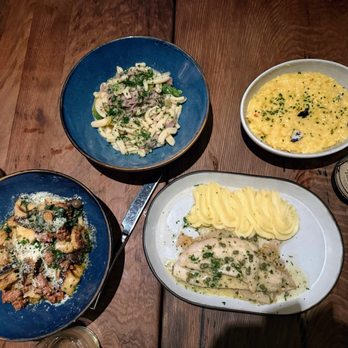 Restaurant Picco - The full spread. Gnocchi, Pan Roasted Petrale Sole, Risotto. - Italian Near Me - Larkspur, California Restaurant Picco - The full spread. Gnocchi, Pan Roasted Petrale Sole, Risotto. - Italian Near Me - Larkspur, California