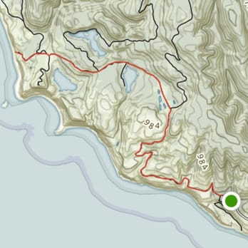 Palomarin Trailhead - Map of trail to Alamere Falls - Parks Near Me - Bolinas, California