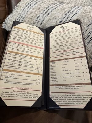 Menu photo 1 Five Vines Wine Bar San Juan Capistrano, CA Menu photo 1 Five Vines Wine Bar San Juan Capistrano, CA