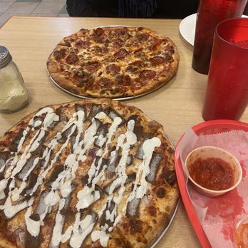 Uzy’s Pizza And Gyro - Small gyro and small meat lovers, already eaten mozzarella sticks - Pizza Near Me - Bedford, Texas
