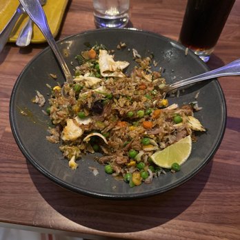 Sugarcane - Duck fried rice with duck egg mixed in, as served - Cocktail Bars Near Me - Las Vegas, Nevada Sugarcane - Duck fried rice with duck egg mixed in, as served - Cocktail Bars Near Me - Las Vegas, Nevada