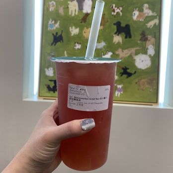 ICI Tea Drinks - Watermelon iced tea. Plenty of fresh fruits inside! And cute decor :) - Bubble Tea Near Me - San Gabriel, California