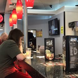 Pizzavino - Bar was empty, line for food. .