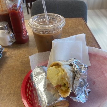 Universal Breakfast & Lunch - $1.50 medium iced coffee with purchase of breakfast item! (breakfast burrito pictured here) - Breakfast & Brunch Near Me - San Francisco, California Universal Breakfast & Lunch - $1.50 medium iced coffee with purchase of breakfast item! (breakfast burrito pictured here) - Breakfast & Brunch Near Me - San Francisco, California