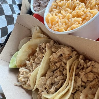 Tacos Oasis - #1. Three Tacos, Beans & Rice Combo - Food Stands Near Me - Everman, Texas