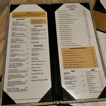 Yunta Nikkei - Drink menu - Peruvian Near Me - Charlotte, North Carolina Yunta Nikkei - Drink menu - Peruvian Near Me - Charlotte, North Carolina