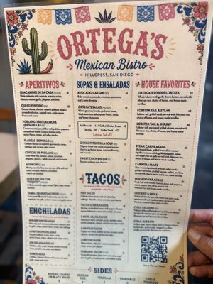 Menu photo 1 Ortega's Bistro San Diego, CA Menu photo 1 Ortega's Bistro San Diego, CA