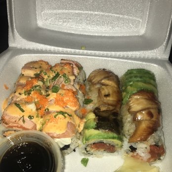 Sushi Nine - Flaming Salmon Roll Syrax Roll - Sushi Bars Near Me - Raleigh, North Carolina Sushi Nine - Flaming Salmon Roll Syrax Roll - Sushi Bars Near Me - Raleigh, North Carolina