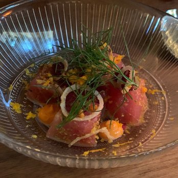 Wilder - Crudo of Big Eye Tuna (blood orange, fennel, bottarga, calabrian chile) - Pizza Near Me - Philadelphia, Pennsylvania Wilder - Crudo of Big Eye Tuna (blood orange, fennel, bottarga, calabrian chile) - Pizza Near Me - Philadelphia, Pennsylvania