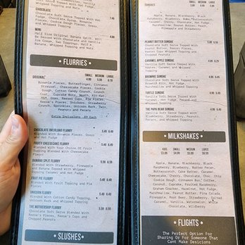 Dellroy Drive-In Restaurant - Icecream menu 2 - New American Near Me - Dellroy, Ohio