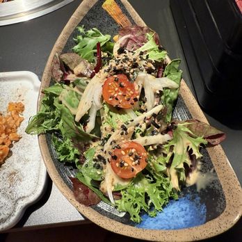 Chubby Cattle - Salad = a good side dish since I didn't want to get full off of the rice - Barbeque Near Me - Cerritos, California