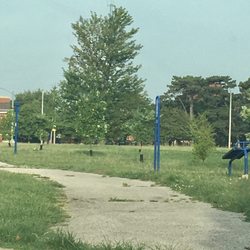 Penrose Park - A jogging path with fitness stations had some stations in overgrown grass.