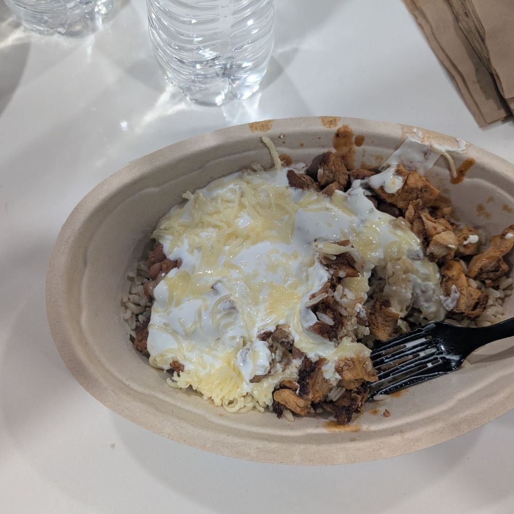 2nd bowl size with "extra" beans, rice and meat 2nd bowl size with "extra" beans, rice and meat