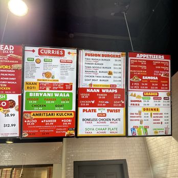 Naan Twist Taco Twist - Their menu - Indian Near Me - Antelope, California