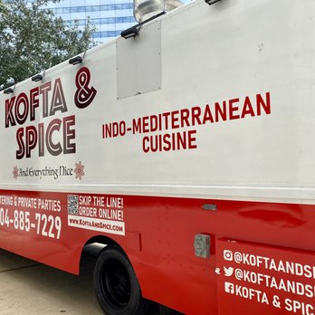 Kofta & Spice - a red and white food truck - Food Trucks Near Me Kofta & Spice - a red and white food truck - Food Trucks Near Me