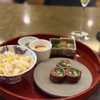 Tsukimi - Wagyu, corn, rice and egg - Japanese Near Me - New York, New York