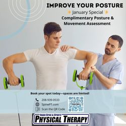 Idaho Spine and Sports Physical Therapy Boise - January is Cervical Health Awareness Month!
Start 2026 moving better!
Book now-   .
Call: 208-939-0533