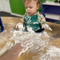 Sprouts Learning Center - My child doing "sensory play"