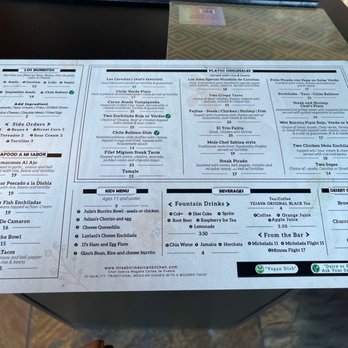 Mi Sabor Mexican Kitchen - Menu back side - Mexican Near Me - Glendora, California
