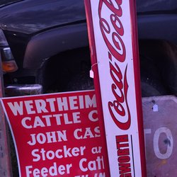 Strawtown Auction Barn - Old signs.