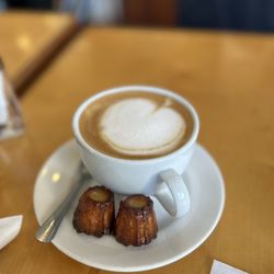 MarieBette Cafe and Bakery - Cappucino and petit crocelle s