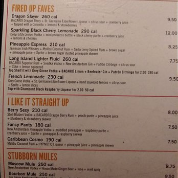 Smokey Bones  - A small section of the mammoth drink menu! - Barbeque Near Me - Mentor, Ohio