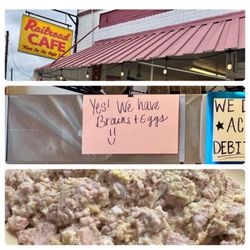 Railroad Cafe - Brains and eggs