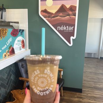 Nekter Juice Bar - 6/3/25 Peanut Butter Chocolate Protein shake - Juice Bars & Smoothies Near Me - Sparks, Nevada Nekter Juice Bar - 6/3/25 Peanut Butter Chocolate Protein shake - Juice Bars & Smoothies Near Me - Sparks, Nevada