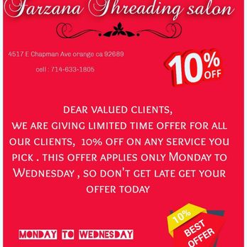 Farzana Threading - Farzana Threading - Skin Care Near Me - Orange, California