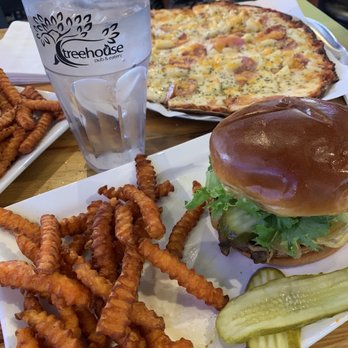 Treehouse Pub & Eatery - Wood fire cooked pizza and a burger - Pizza Near Me - Bettendorf, Iowa