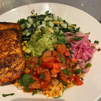 BJ's Restaurant & Brewhouse - Enlightened Cauliflower & Quinoa Power Bowl with Salmon - New American Near Me - Laurel, Maryland