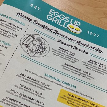 Eggs Up Grill - The menu - Breakfast & Brunch Near Me - Germantown, Tennessee Eggs Up Grill - The menu - Breakfast & Brunch Near Me - Germantown, Tennessee