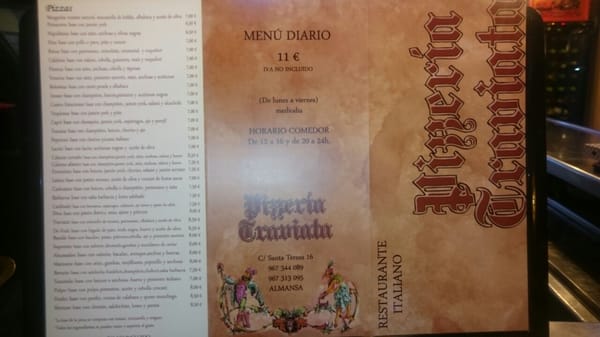 Menu photo 1 Pizzeria Traviata Almansa, AB Menu photo 1 Pizzeria Traviata Almansa, AB