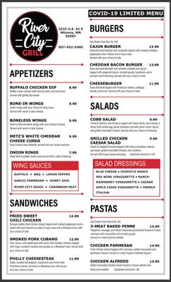 Menu photo 2 River City Grill Winona, MN