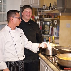 Indulge BeSpoke Private Chefs - Executive Chef Oscar with Sous Chef Randy Leeham cooking up the first course