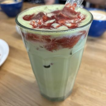 Slow Rise Bakehouse - Strawberry Matcha Iced - Bakeries Near Me - Forest Grove, Oregon Slow Rise Bakehouse - Strawberry Matcha Iced - Bakeries Near Me - Forest Grove, Oregon
