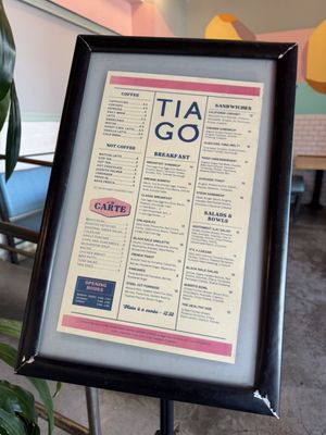 Menu photo 1 Tiago Coffee Bar & Kitchen Los Angeles, CA Menu photo 1 Tiago Coffee Bar & Kitchen Los Angeles, CA