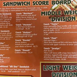 The menu layout is creative and fun!