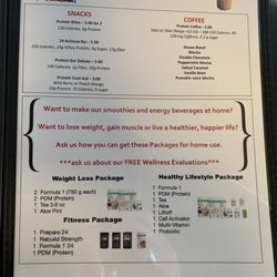 The Gathering Nutrition and Energy Spot - Menu