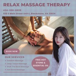 Relax Massage Therapy - Walk-in & Appointment Welcome