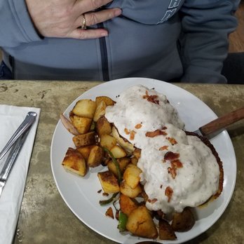 Cafe Topes - The food was amazing my wife got the country eggs benedict. I got the chilaquiles they were so good and their apple  juice is the best. - Coffee & Tea Near Me - Carlsbad, California