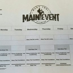 Basic weekly schedule